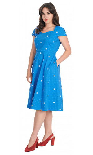 Blue Daisy Dress GR.42,44 SALE